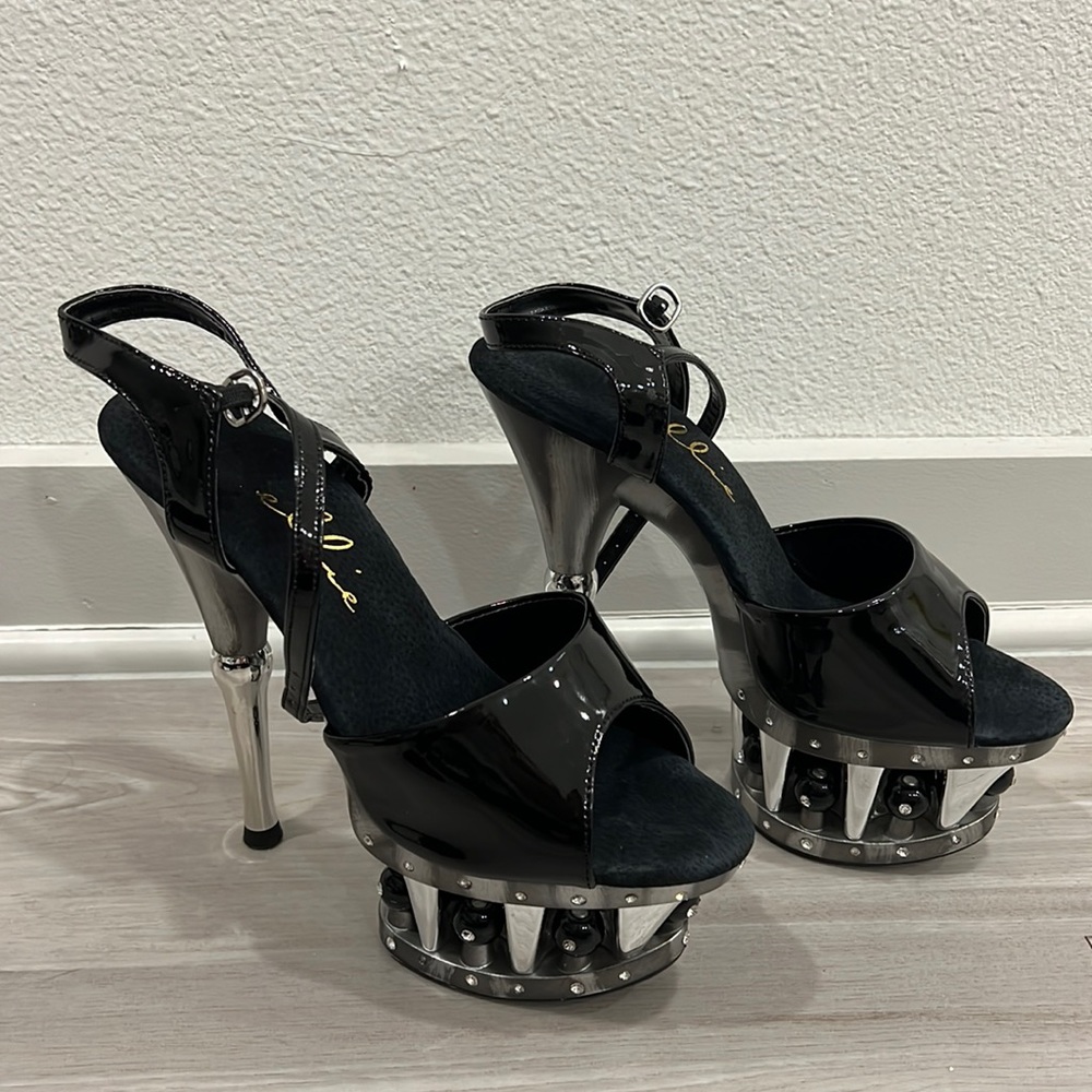 Black glamorous heels